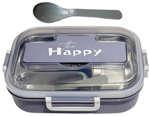 Mihauuke Fiambreras Infantiles,Recipientes para Adultos incluye Cubiertos | Porta Comidas De 3 Compartimentos Para Excursiones Oficinas Colegio Y Picnic