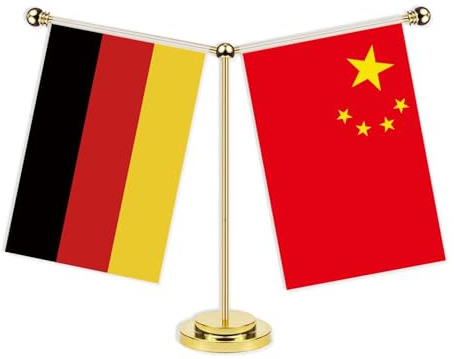 China Deutschland Freundschaft Schreibtisch Flagge, 30cm kleine Chinesisch Desk Germany China