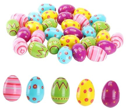Nishiyuenyi 36 Huevos de Pascua Rellenables para El Aula, para Bolsas de Regalos para Niños