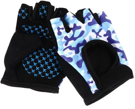 HOMSFOU Guantes Deportivos de Medio Dedo para S, Transpirables y Ajustables, Guantes de Ciclismo para Exteriores y Fitness, Cómodos y Duraderos para Montar Bicicleta