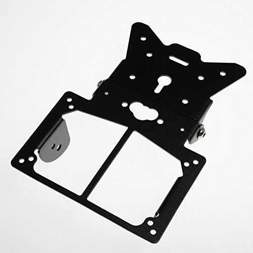Support Plaque Immatriculation Universel Moto Aluminium Inclinable Quad noir