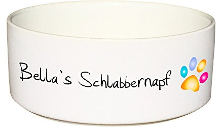 Cadouri Keramik Hundenapf » Schlabbernapf « ︎ personalisiert ︎ mit Name deines Hundes┊Futternapf Wassernapf - 650 ml