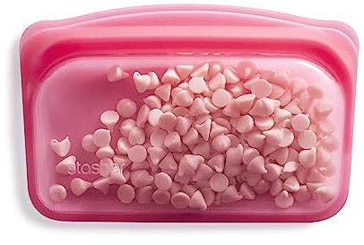 Stasher Snack Silikonbeutel, Gefrierbeutel, Wiederverwendbar,BPA-frei, Blau | Silikonbeutel für Snacks, Meal Prep; ideal für Schule, Büro und unterwegs, auslaufsicher, BPA-frei, Küche, Kühlschrank.