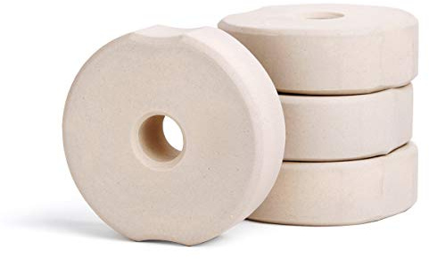 SOFTCOREFOOD Beschwerungsstein 7 cm/ - 4 STÜCK - Sauerkraut herstellen/Kimchi und Gemüse Fermentieren im 4er Pack (Beige, Keramik)