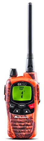Midland G9 Pro – Tvåvägsradio Walkie Talkie Dubbelt Band, Blaze Edition – 1 Walkie-Talkie, Lång Räckvidd