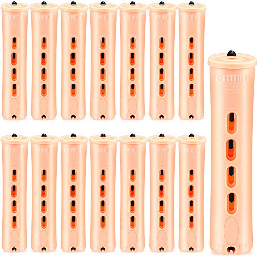 WILLBOND 60 Pcs Perm Rods for Long Hair Plastic Curl Rods Cold Wave Irons Curling Roller for Hair Styling Hairdressing Tools(0.78 Inch,Light Yellow)