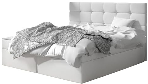 Mirjan24 Boxspringbett Gazel mit 2 Bettkasten, Bonell-Matratze und Topperr, Continentalbett, Polsterbett, Amerikanisches Bett, Ehebett, gepolstertes Kopfteil (Soft 017., 180 x 200 cm)