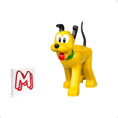 LEGO Disney Mickey and Friends Minifigur - Pluto der Hund (mit grünem Halsband), sehr niedlich 10777 10776