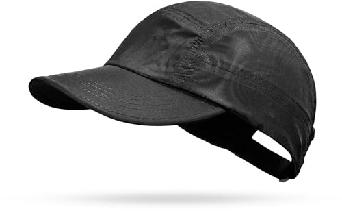 CLAPE Snabbtorkande baseballkeps herr 5 paneler sport baseballkeps UV skydd skölskeps justerbar utomhus löparkeps unstructured solkeps, WBBC3-svart, one size
