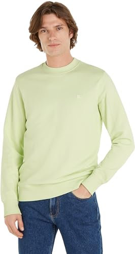 Calvin Klein Jeans Herren Sweatshirt Ck Embro Badge Crew Neck ohne Kapuze, Grün (Exotic Mint), S