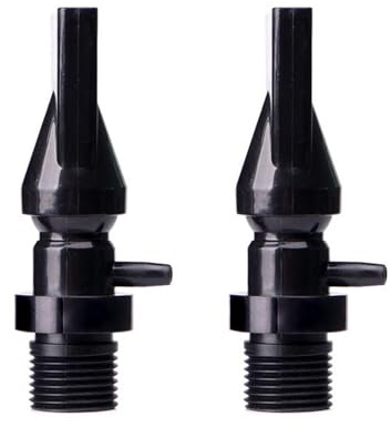 Aquarium Wasserauslauf, 360 ° drehbar Aquarium-Wasserauslass, Kunststoff Ente Flachdüse für Meisten Aquarien (20mm)