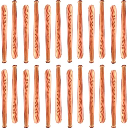 Sonarun Confezione da 24 mazze da baseball gonfiabili da 80 cm, in legno, per piscina, estate, spiaggia, carnevale, compleanno, feste di baseball