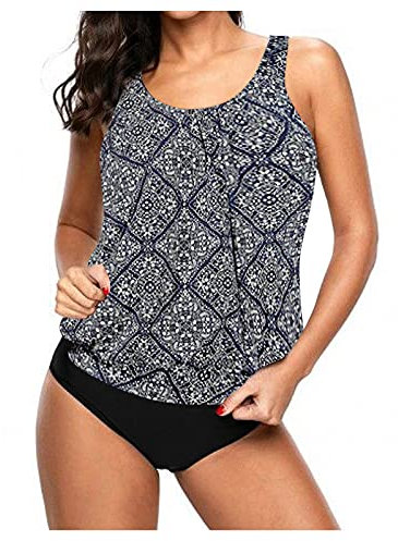 WILLBEST Sport Oberteile Damen Baywatch meerjungfrauenflosse Bikini neon Farben rote Rosen Bikini zum schnüren Tankini Damen mit Shorts Badeanzug Curvy Hose high Waste Unterhosen Set sch