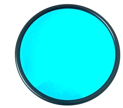 Infrarot-Sperrfilter QB21 BG38 mit rundem 77-mm-Kamera-Infrarot-Sperrfilter in verschiedenen Größen, hellblaues optisches Glas (Color : QB21, Size : 58mm)