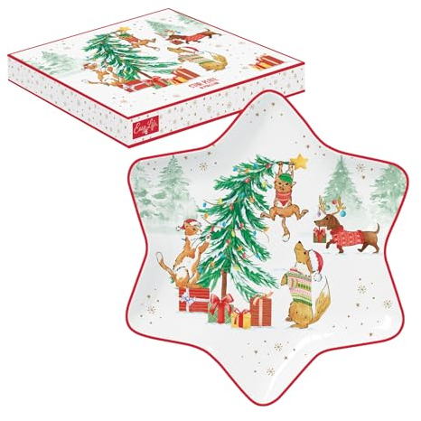 Easy Life Teller in Sternform, Durchmesser 22,5 cm, aus Porzellan, in Geschenkbox, Christus Gang