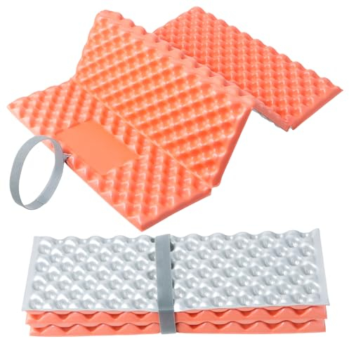 Litinliv 2Stk Sitzkissen Outdoor Faltbar, Sitzkissen Wasserdicht, Faltbare Schaumstoffmatte, Thermo Sitzkissen, Sitzpolster Leichte, Sitzunterlage für Wandern Camping Picknick Outdoor-Reiseabenteuer