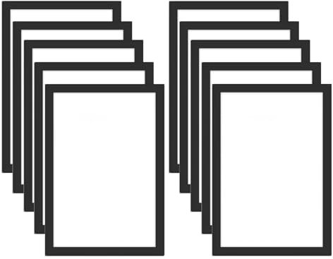 LJSWONLY 10 Pezzi Cornice Magnetica A4，Cornice Espositiva Adesiva，per Mettere a Avvisi/Foto/Manifesti/Poster.(Nero)