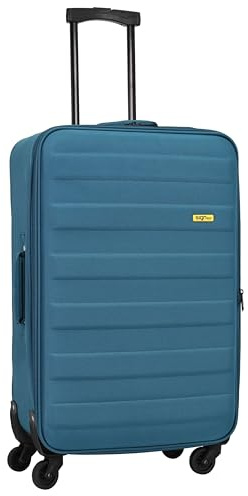 SIGN Stoffkoffer Reisekoffer Trolley (Handgepäck-Mittel-Groß-Set) + 5cm Dehnungsfuge (Pastellblau, Handgepäck (60cm))