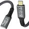 CAKOBLE alargador usb c 0.5M,extension usb c 3,2 240W 48V/5A 20 Gbps cable usb c macho hembra Vídeo 4K@60Hz compatible con iPhone 16/15 Pro Max,MacBook Pro/Air,Galaxy S24/S23