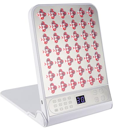 Panneau de lumière rouge, 465 nm et 960 nm, 210 LED lampe infrarouge avec minuterie, 12 modes de lampe infrarouge pour la maison, le bureau