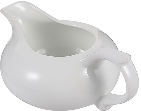 EXHUMKY Salsera De Cerámica Boquilla Vertedora, Taza Para Salsa Tamaño Estándar, Material Cerámico Seguro, Dispensador Antigoteo, Adecuado Para Restaurantes y Uso Cocina Occidental