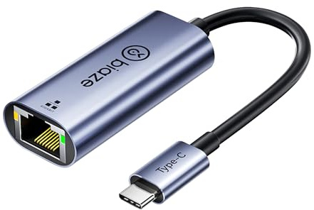 Biase ZH141 1000 Mbit/s Typ-C auf Ethernet Adapter, USB C RJ45-Gigabit-Ethernet-Adapter, RJ45-LAN Netzwerkkonverter für Windows/Switch/Laptop/MacBook/Steam Deck/Tablet/Mobilgerät, Plug-and-Play