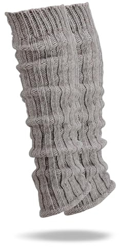 FEINSCHÖN Stulpen mit Alpaka-Wolle – kuschelige Beinwärmer/Legwarmers, Rippstrick, Grobstrick, Wollstulpen – weich, warm & atmungsaktiv (Taupe/Beige, One size)