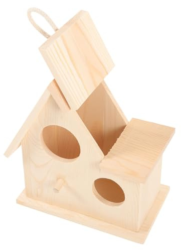 SUPVOX Nid Bois pour Perruche Maison De Nidification pour Perroquet Nichoir Suspendu pour Oiseaux