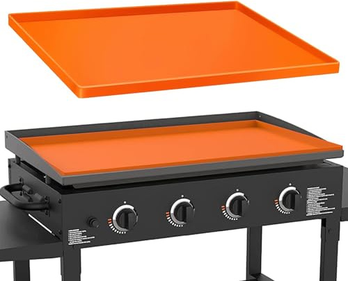 KINDLUME Grillmatta av silikon, 90x54 cm Livsmedelsäker BBQ-skyddsmatta för grillskålar, smutsskyddsunderlägg Enkel att rengöra och förvara för trädgård och utomhusgrill