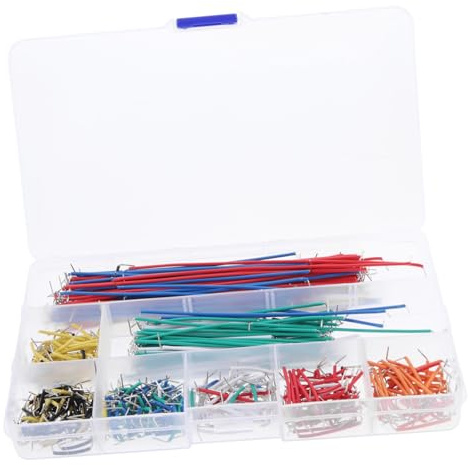 MOTHNUR 560pcs Breadboard Jumper Wire Kit with Lengths Multicolored Flexible Insulated Wires for Prototyping Circuits Reusable Breadboard Cable with Storage Box and Tweezer Random Color