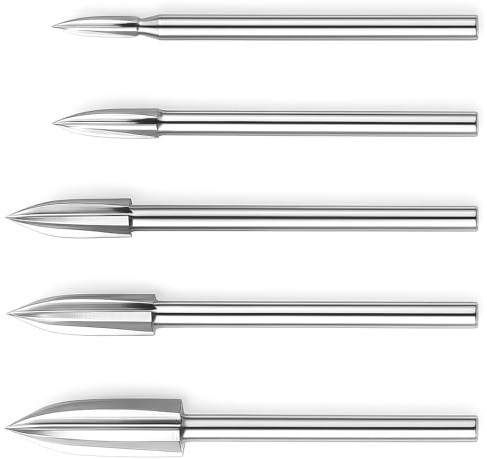 5 Stück HSS Holzschnitzwerkzeug Set für Dremel & Rotationswerkzeuge, 3mm (1/8) Schaft Holzfräser Aufsatz Profi Gravur Zubehör für Bohrmaschine Präzises Schnitzen & DIY Holzbearbeitung