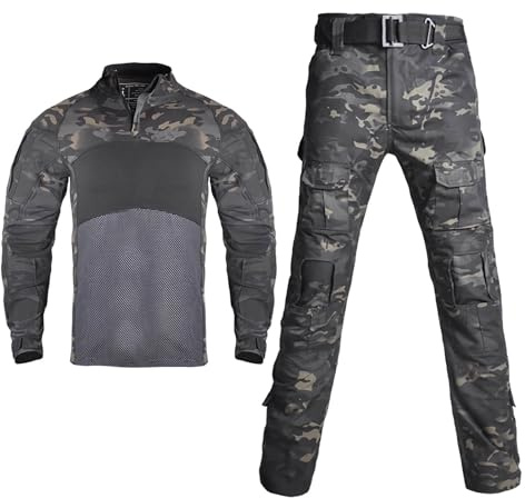 Rysk Kamouflage Taktisk Dräkt, Långärmad Arméuniform Stridsskjorta Och Byxor, för Airsoft Paintball Jakt Utomhus