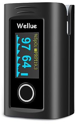 ViATOM Pulse Oximeter Approved UK Bulit-in Storage,Blood Oxygen Monitor Finger Adult for Heart Rate and SpO2 with Alarm, Batteries, Carry Bag & Lanyard