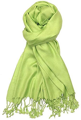 World of Shawls Supermjuk pashminasjal sjal halsduk, Limegrönt,