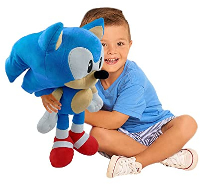 Sonic - Peluche classico, 45cm, nuovo modello