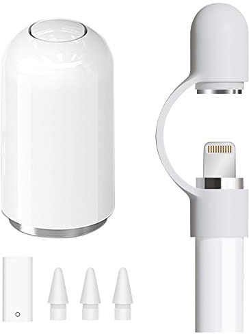 flintronic Puntas para Apple Pencil, Tapa iPencil Magnética, Adaptador de Carga, Funda Protectora de Silicona y Juego de Puntas de Repuesto para Apple Pencil 2 y 1 Generación