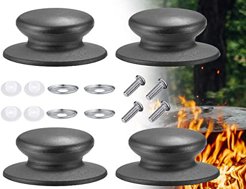 KAPSING 4 Stück Topfdeckelknopf Topfdeckelgriff Pfannendeckel Universal Topfgriffe Ersatz für Topfdeckel