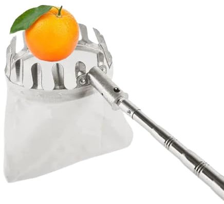 Cueilleur de fruits Récolte de fruits Collecteur de fruits avec poteau télescopique extensible au pied et poignée antidérapante, aide à la récolte pratique for la récolte des poires, citrons et orange