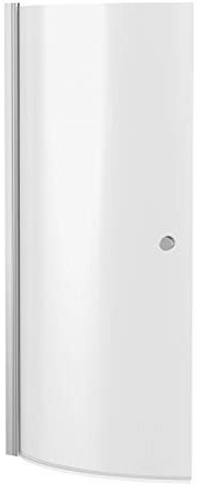 Balterley 715 x 1433mm P-Shaped Bath Shower Screen, Shower Screens for Baths with Knob, 6mm Chrome Toughened Safety Bath Door Screen, 180° Pivot Reversible Door Screens for P-Shaped Baths (Chrome)