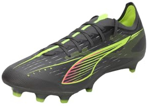 PUMA Unisex Ultra 5 Match FG fotbollssko, matt åldrad silver-gul varning åldrad silver, 9,5 UK, Matt åldrad silver gul varning Puma åldrad silver, 44 EU