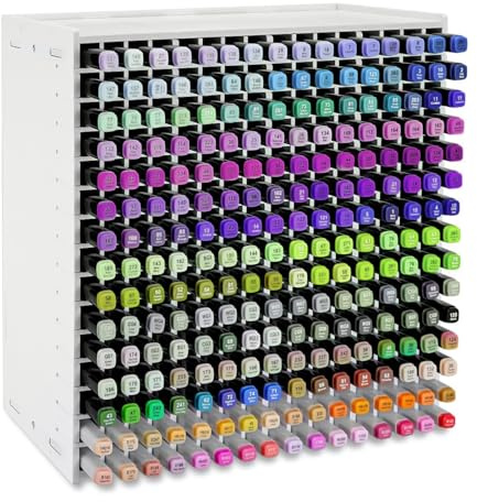 Yrangee Stifte Organizer Schreibtisch mit 240 Fächern,Marker Aufbewahrung | Marker Organizer Verstellbare Trennwand,für Schreibtisch Aufbewahrung Bleistifte Buntstifte Marker für Zuhause Büro Schule