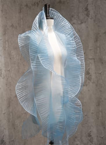 1Yard Plissee Stoffe Blume Spitze Stoff Farbverlauf Für Hochzeit Welle Gestreiften Dekoration Tuch Breite 15CM