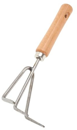 Gadpiparty Gartengerät Rechen Handrechen Gartenrechen Zum Pflanzen Lockern Jäten Aus Robustem Holz Und Edelstahl Für Gartenarbeit Leicht Zu Tragen Und Verwenden