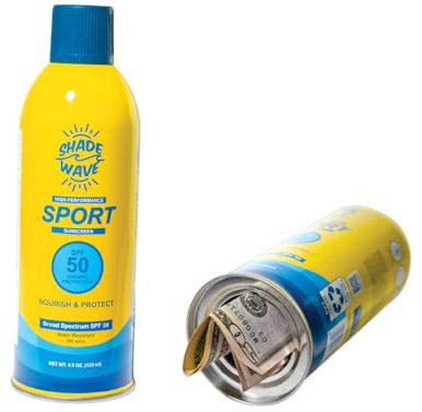 Fake Sunscreen Can Diversion Safe - Hidden Safe for Money Stash - Secret Compartment and Hidden Storage Fun Gag Gift Prank & Book Safe Alternative