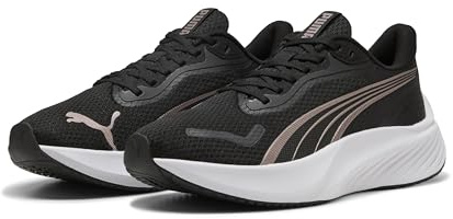 PUMA Unisex Pounce Lite Straßen-Laufschuh, Schwarz, Roségold, 42 EU