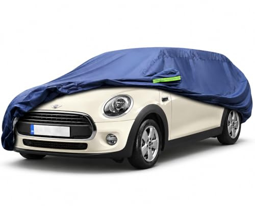 Svnqney Autoabdeckplane 10 Schichten Vollgarage Autoabdeckung Vollgarage Staubdicht Wasserdicht Autohülle Autoplane Car Cover für Mini cooper3 2000-2022