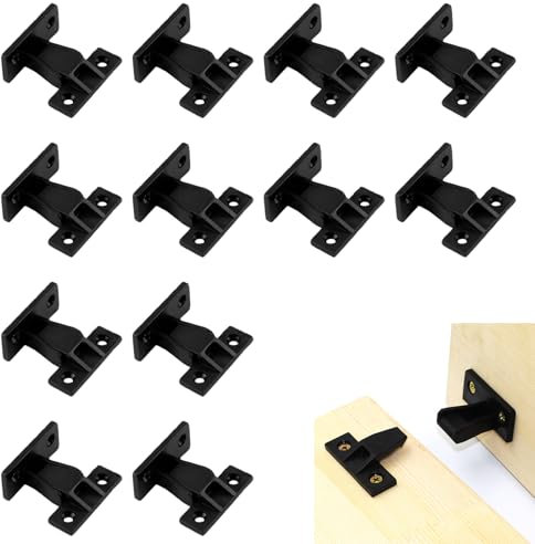 12 Sets Push in Plinth Fasteners Fittings With Panel Clips - ABS Quick Fitting Furniture Board Suitable for Kitchen Cabinets, Wardrobes, Beds and Tables