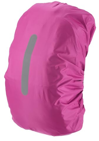 M METERXITY Waterproof Backpack Rain Cover, 65L-75L Waterproof Backpack Cover, Bag Rain Cover with a Vertical Reflective Strap for Hiking/Biking/Camping/Outdoor Traveling [Rose Red]