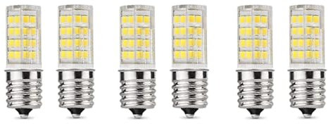 Iyalezirk Paquete de 6 Bombillas LED E17 Regulables de 4 W para Horno Microondas, Luz Diurna 6000 K 40 W Equivalente una HalóGena, Bombilla LED E17 de CeráMica