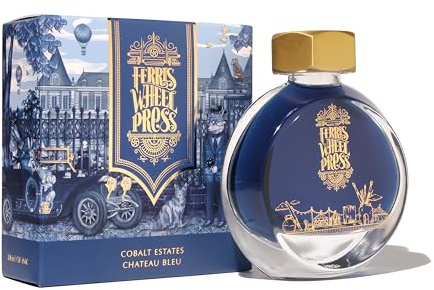 Ferris Wheel Press Ink, Everyday Ink Collection, Cobalt Estates, Shaded deep Blue, 38ml Fountain Pen Ink Bottle